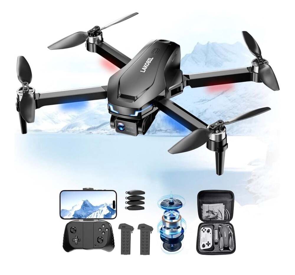 Lakobil S118S High-Definition Foldable Drone with 1080P FPV Camera and Brushless